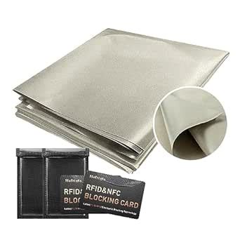 Faraday Fabric 44’’ W x 108’’ L- 2 Pack Farday Bags for Phone & 2 PCS ...