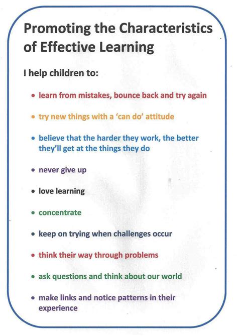 Which are more important: the Learning and Development Goals or the Characteristics of Effective ...