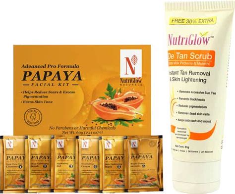 Buy NUTRIGLOW NATURAL'S ADVANCED PRO FORMULA SET OF 2 PAPAYA FACIAL KIT ...