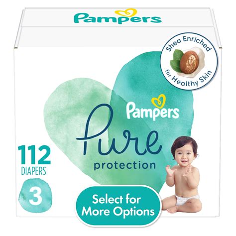 Pampers Pure Diapers Size 3, 112 Count (Select for More Options ...