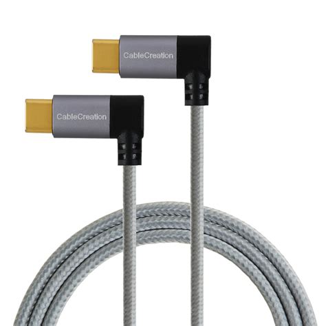 USB Type C Cable, CableCreation 4 Feet Dual Right Angle USB-C to USB-C ...