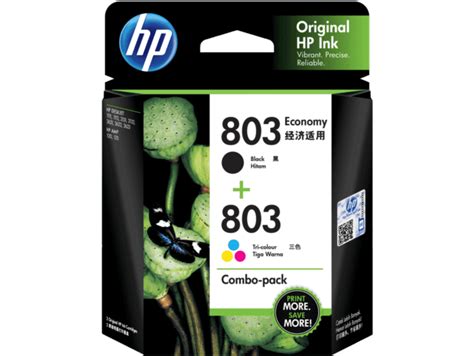 HP 803 2-pack Economy Black/Tri-color Original Ink Cartridges ...