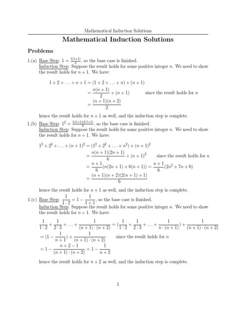 Give an Example of Mathematical Induction Problem and Its Solution Discrete Math 的图像结果