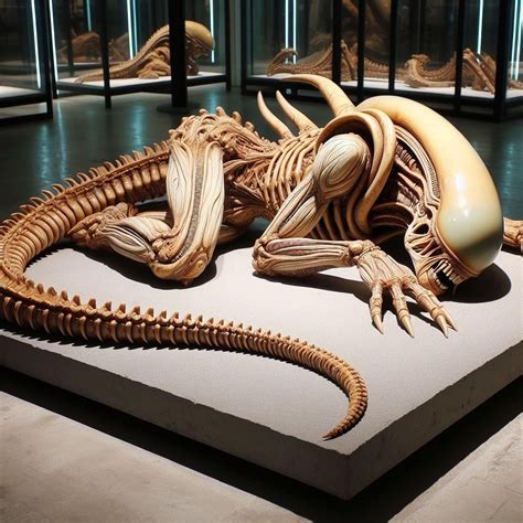 beige-colored Xenomorphs and Xenomorphs with eyes (maybe a teeny tiny ...