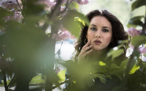 Download wallpaper look, background, model, blur, beauty, Clear ...