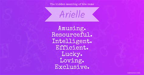 The hidden meaning of the name Arielle | Namious