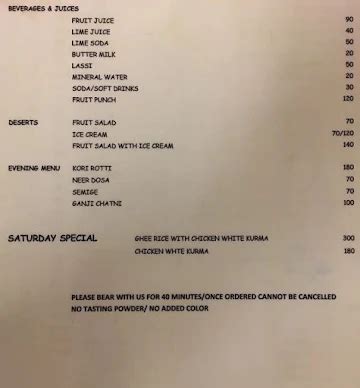 Shetty Lunch Home - Hampankatta, Mangalore - Menu, Prices & Reviews ...