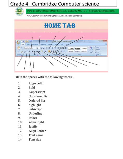 MS Word Simple Table Tutorial for Grade 4 ICT 的图像结果
