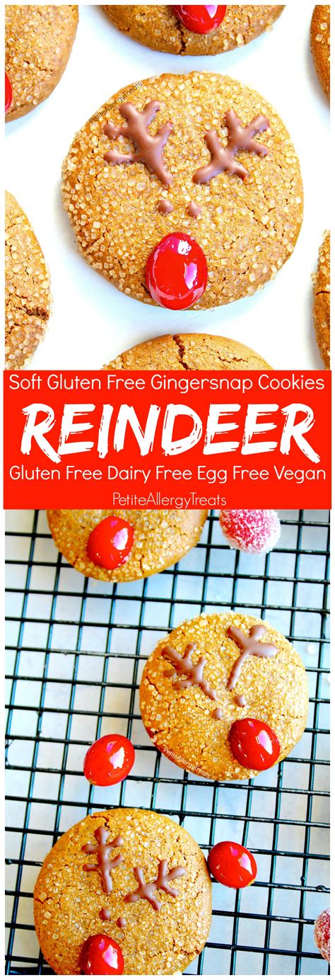Gluten Free Reindeer Soft Gingersnap Cookies (Vegan) - Petite Allergy ...