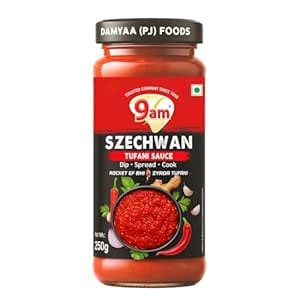 9AM Szechwan Tufani Sauce 250g, Extra Spicy Chinese Sauce, Multi ...