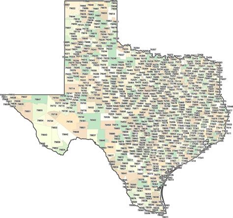 Texas Zip Code Map - US Maps