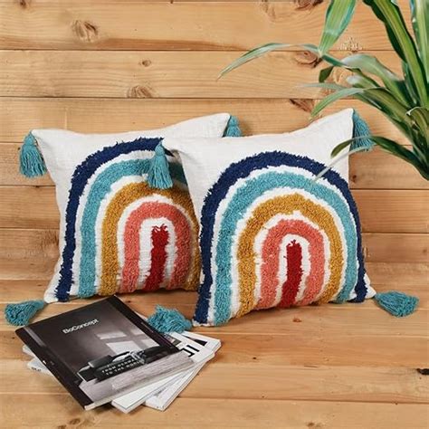 Buy Kravika® Boho Cushion Covers, Set of 5, 16" X 16" Inch(40X40 CM ...