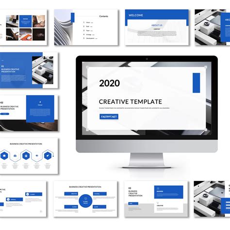 Google Slides-Yellow Blue Professional Corporate Clean PowerPoint ...