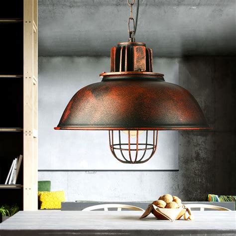 Oukaning Wrought Iron Polished 1 -Light 12.99-in Bronze Industrial ...