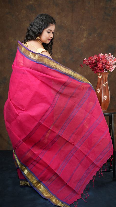 A dark rani tangail saree