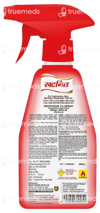 Khatnil For All Insects Killer Spray 250 Ml - Uses, Side Effects ...