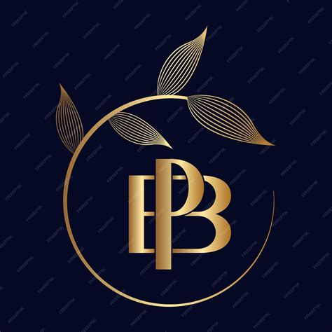 Premium Vector | BP or PB luxury leaf logo