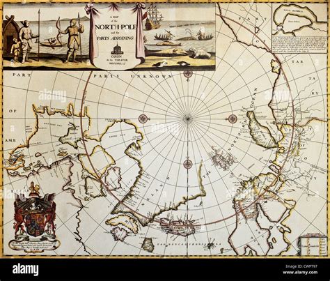 North pole map hi-res stock photography and images - Alamy