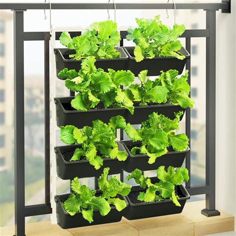 Amazon.com: Vertical Garden Wall Planter, Wall Mounted Planter 4-Tier 8 ...
