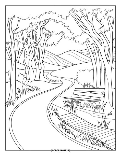 85+ Scenic Coloring Pages for Kids & Adults (Free Printable PDFs)