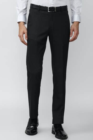 Buy Men Black Solid Slim Fit Formal Trousers Online - 718426 | Peter ...