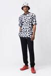 Buy White Tulle, Cotton Jersey Polka Dot Layered T-shirt For Men by ...
