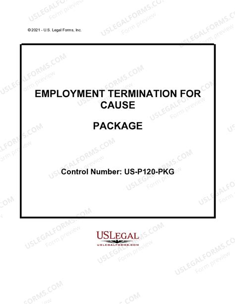 Employment Termination for Cause Package | US Legal Forms