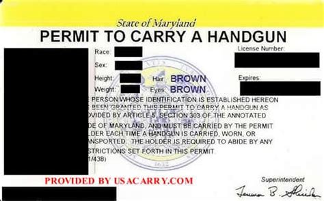 Maryland Concealed Carry Permit Information