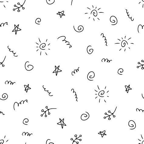 Doodle padrão perfeito de sol e estrelas tema de verão Perfeito para ...