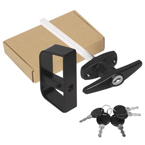 Buy BTEOBFY Shed Door Latch T-Handle Lock Kit with 4 Keys, 4-1/2" Stem ...