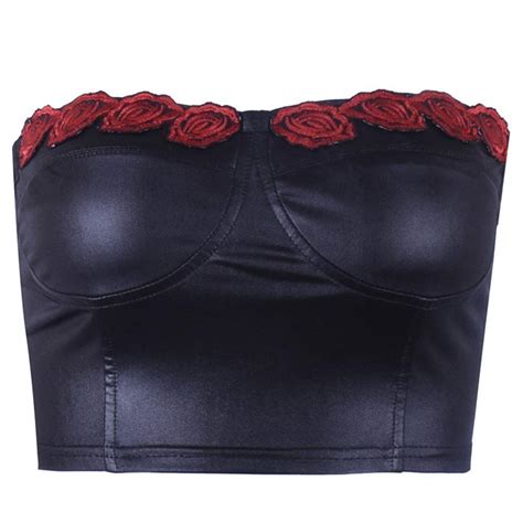 Women Strapless Bandeau Women's Sexy Strapless Black Rear Buckle ...