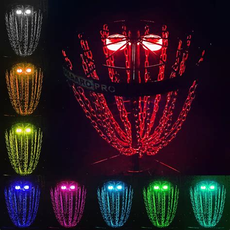 HIAARO LED Disc Golf Baskets Light 2 Pack with Magnetic Attachment, RF ...