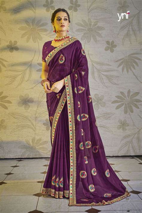 Ynf Chiffon Swarovski Festive Designer Saree catalogue