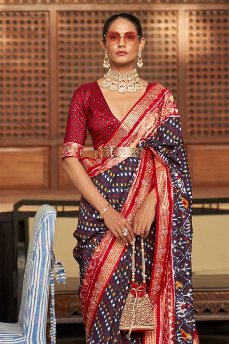Buy Iron Grey Patola Saree 18510 Online | Karagiri