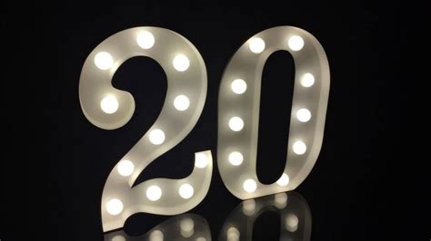 12Metal Marquee Number 20-29 Light Up Number Twenty Home | Etsy