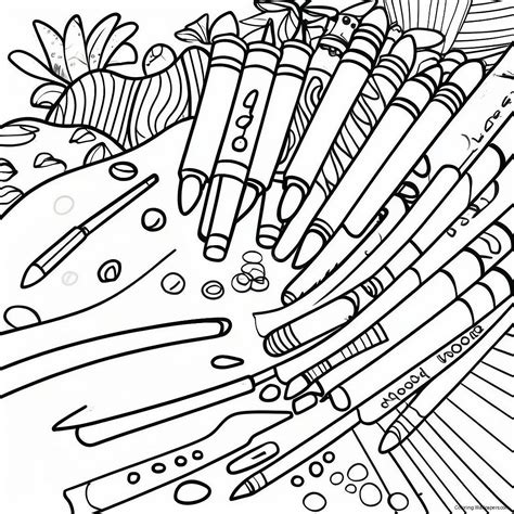 Markers Coloring Page For Kids (22932-18110)
