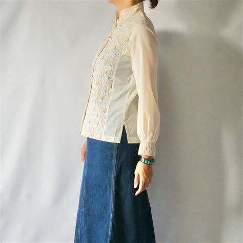 70s vintage CHINA embroidery shirt 70年代 ヴィンテージチャイナ 刺繍 シャーリング シャツ ...