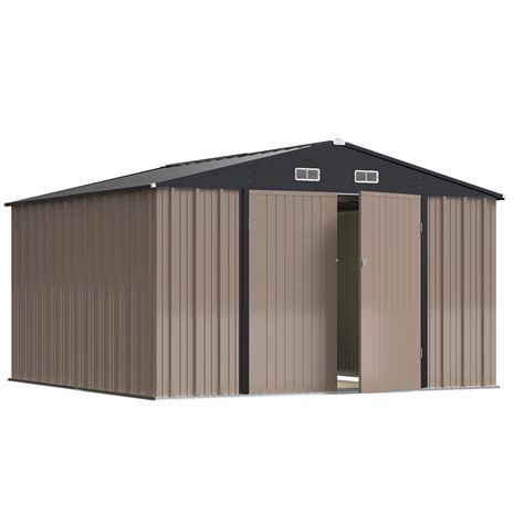 Devoko 10x10 Patio Metal Storage Shed Outdoor Philippines | Ubuy