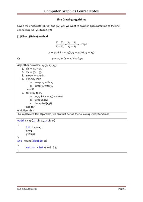 Image result for Line Algorithm Short Notes