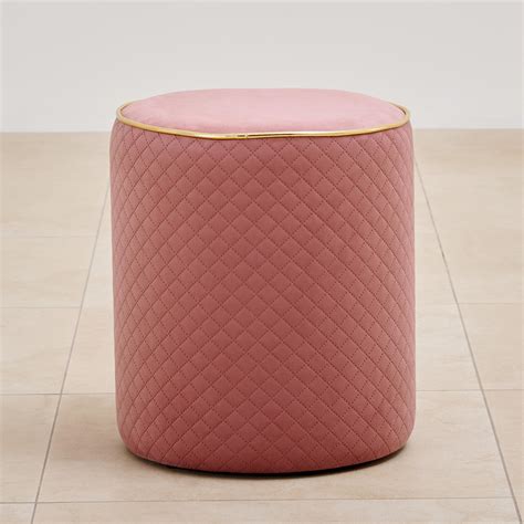Buy Murphy Velvet Ottoman - Rose from Home Centre at just INR 1999.0
