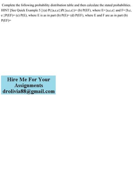 Image result for Complete Probability Distribution Table