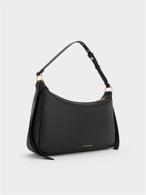 Black Calla Shoulder Bag - Black - Bags - CHARLES & KEITH IN