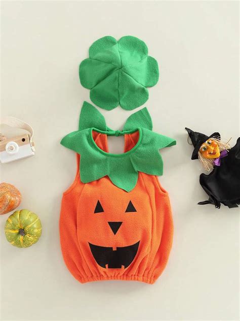 Newborn Baby Boys Girls Halloween Pumpkin Costume Set Toddler Infant ...