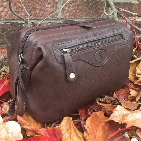 Large Luxury Brown Leather Wash Bag By Holly Rose | notonthehighstreet.com