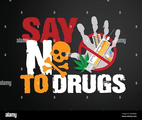 Say No To Drug Logo No Drugs, Concept Design. International Day