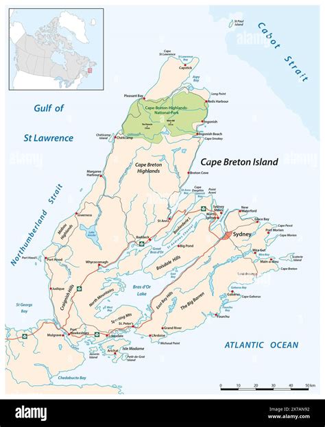 Printable Map Of Cape Breton Island