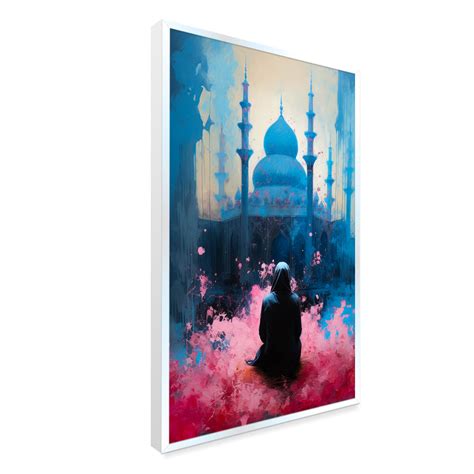 Beautiful Islamic People Praying In The Mosque Canvas Wall Paintings ...