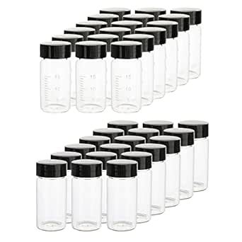 Csfglassbottles 36pcs 20ml Clear Small Glass Vials with Scale(18pcs ...