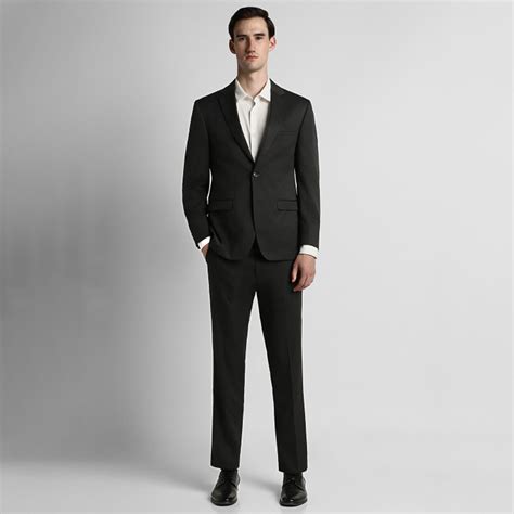 Men Black Solid Single-Breasted Two-Piece Formal Suit