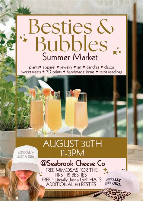 Besties & Bubbles Summer Market, Seabrook Cheese Co., 30 August 2025 ...